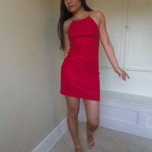 NBD Racer Ribbed Mini Dress